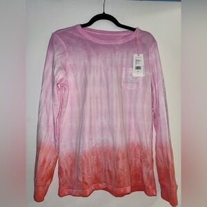 NWT vineyard vines tie-dye whale bright peach long sleeve women’s